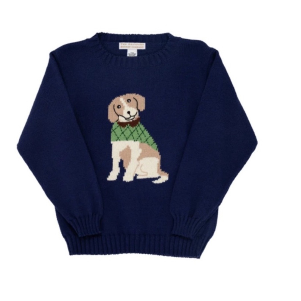 The Beaufort Bonnet Company
Isaacs Intarsia Dog Sweater, Nantucket Navy Blue 7